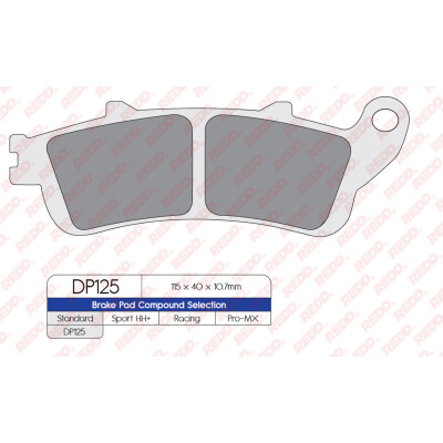 J. PASTILHA DE FREIO DP125