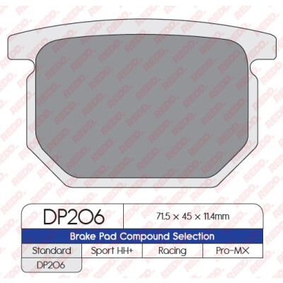 J. PASTILHA DE FREIO DP206