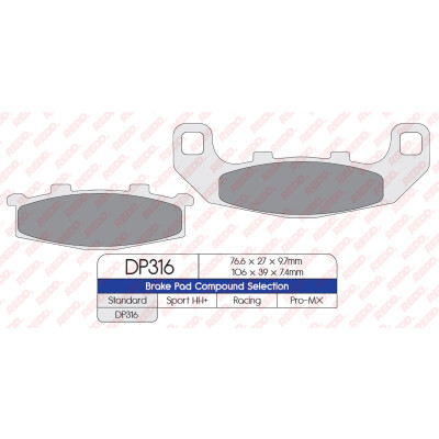 J. PASTILHA DE FREIO DP316