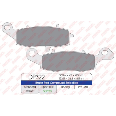 J. PASTILHA DE FREIO DP322