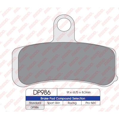J. PASTILHA DE FREIO DP986