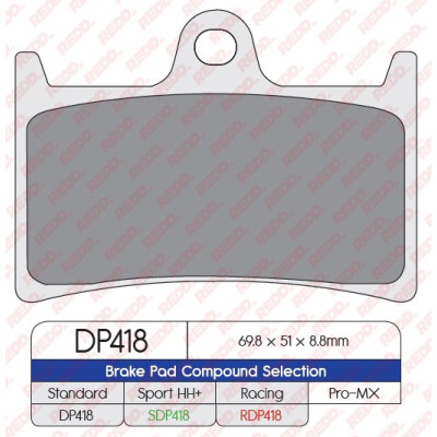 PASTILHA DE FREIO J.SDP418HH+