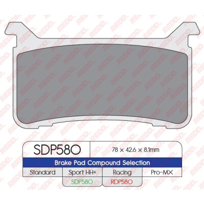 J. PASTILHA DE FREIO SDP580HH+