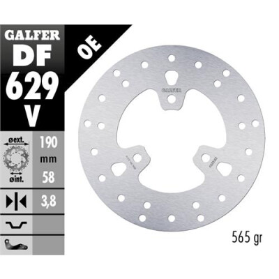 DISCO DE FREIO DF629V GALFER