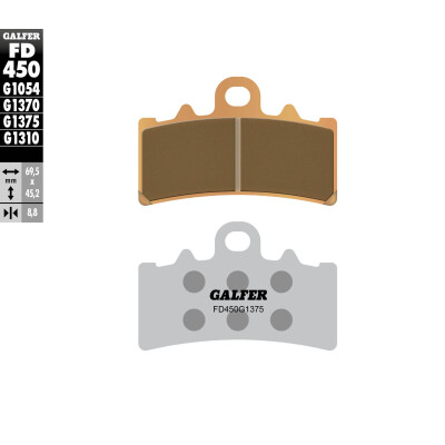FREIO PASSADO J.FD450-G1375 BRANCO GALFER