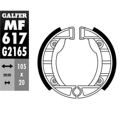 SAPATA DE FREIO MF-617 GALFER