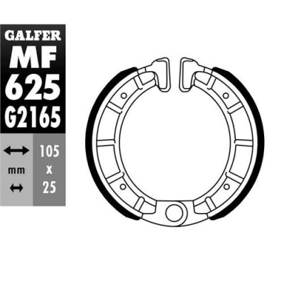 SAPATA DE FREIO MF-625 GALFER
