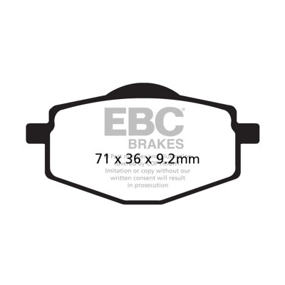 Pastilhas de freio orgânicas EBC FA101