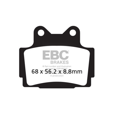 Pastilhas de freio semi-sinterizadas EBC V-PAD FA104V