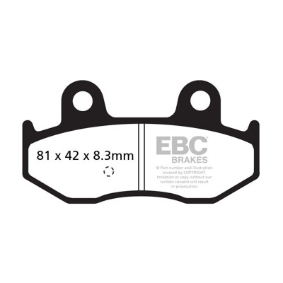 Pastilhas de freio orgânicas para motocross EBC FA165TT