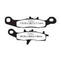 Pastilhas de freio orgânicas para motocross EBC FA258TT