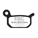 Pastilhas de freio orgânicas para motocross EBC FA325TT