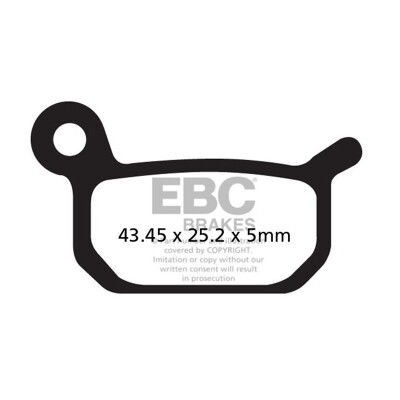 Pastilhas de freio orgânicas para motocross EBC FA325TT