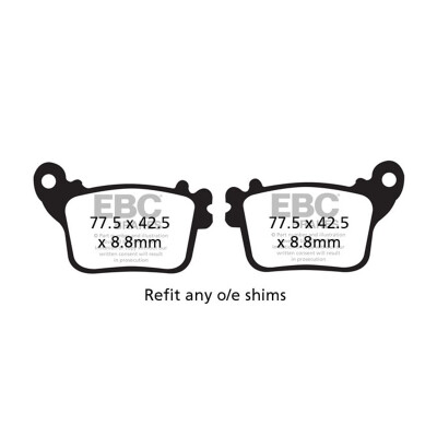 Pastilhas de freio esportivas sinterizadas EBC HH FA436HH