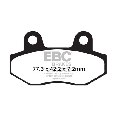 Pastilhas de freio orgânicas para scooter EBC SFA086