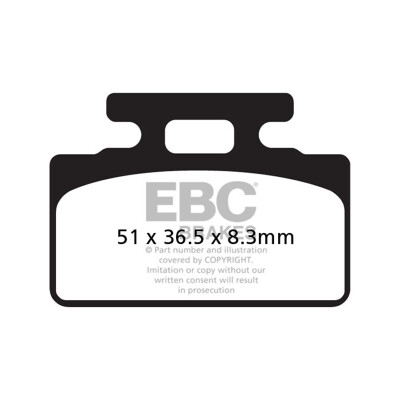 Pastilhas de freio orgânicas para scooter EBC SFA151