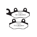 Pastilhas de freio orgânicas para scooter EBC SFA228