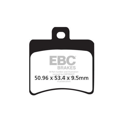 Pastilhas de freio orgânicas para scooter EBC SFA298