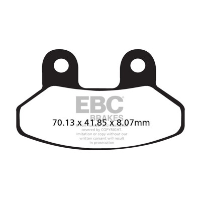 Pastilhas de freio orgânicas para scooter EBC SFA306
