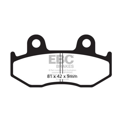 Pastilhas de freio orgânicas para scooter EBC SFA323