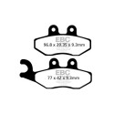 Pastilhas de freio orgânicas para scooter EBC SFA353