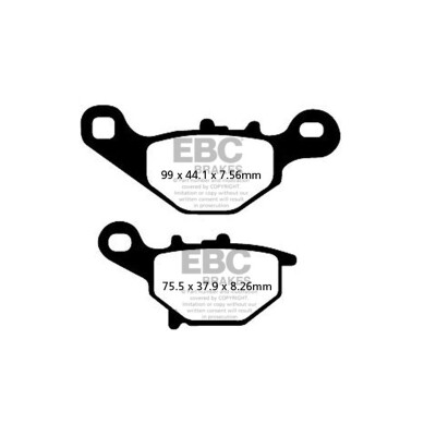 Pastilhas de freio orgânicas para scooter EBC SFA396