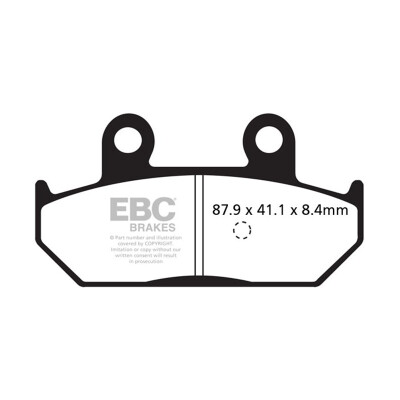 Pastilhas de freio orgânicas para scooter EBC SFA408