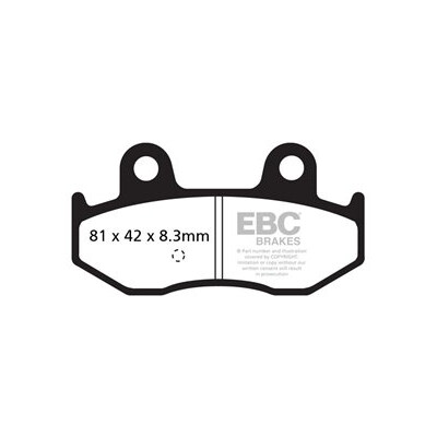 Pastilhas de freio orgânicas para scooter EBC SFA411