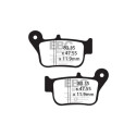 Pastilhas de freio orgânicas para scooter EBC SFA628
