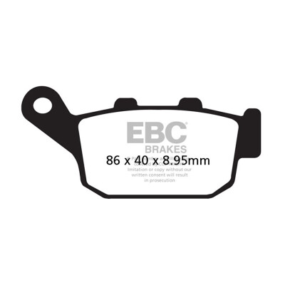 Pastilhas de freio orgânicas para scooter EBC SFA655