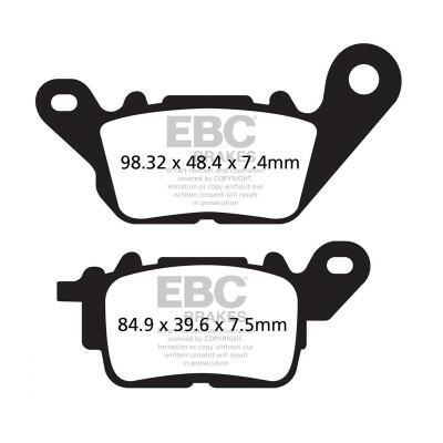 Pastilhas de freio orgânicas para scooter EBC SFA694