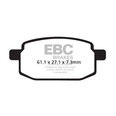 Pastilhas de freio de carbono EBC SFAC169 para scooter