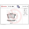Jogo de 4 pastilhas de freio BREMBO P 61 084