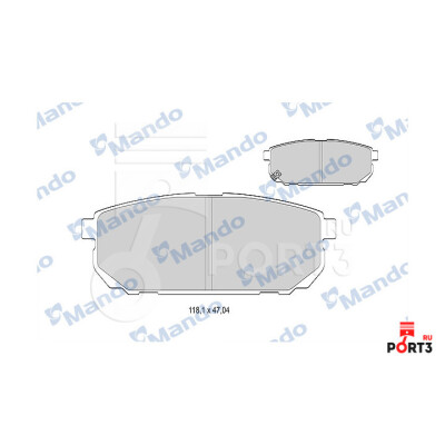 Conjunto de pastilhas de freio MANDO MBF015321