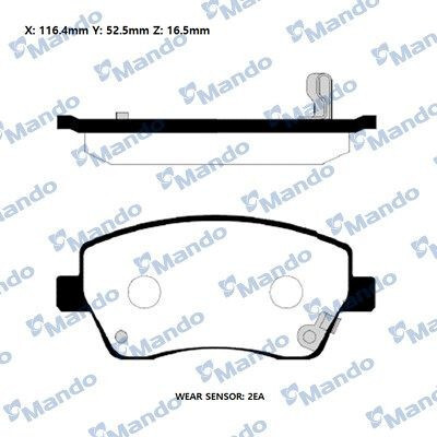 Conjunto de pastilhas de freio MANDO RMPZ08