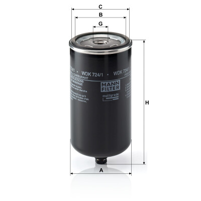 Filtro de combustível MANN-FILTER WDK724