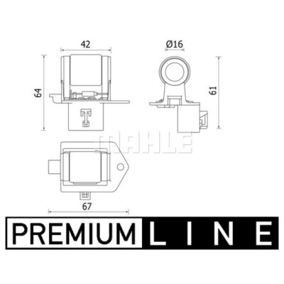 Resistor em série, motor de ventilador MAHLE ORIGINAL CFR 8 000P