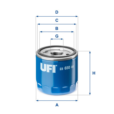 Filtro de óleo UFI 23.650.00