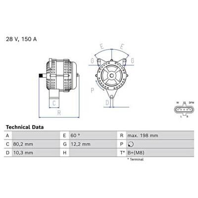 Alternador BOSCH 0 986 085 990