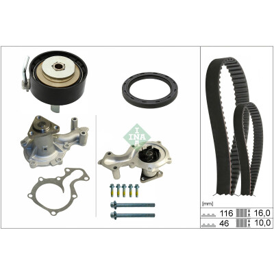 Bomba de água + kit de correia dentada