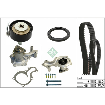 Bomba de água + kit de correia dentada