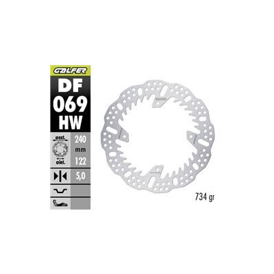 Disco de freio DF069HW 240x140x5