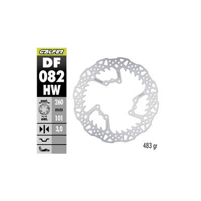 Disco de freio DF082HW 260x101x3