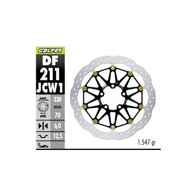 Disco de freio DF211JCW1G03 330x70,2x6