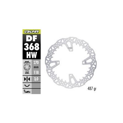 Disco de freio DF368HW 270x118x3