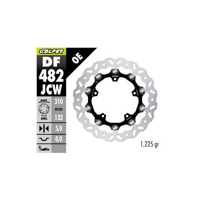Disco de freio DF482JCW 310x132x5