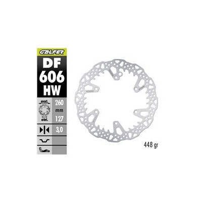 Disco de freio DF606HW 260x127x3