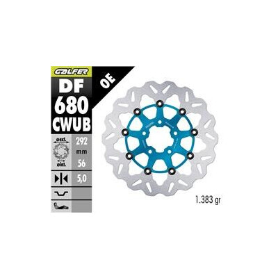 Disco de freio DF680CWUB 292x56,3x5