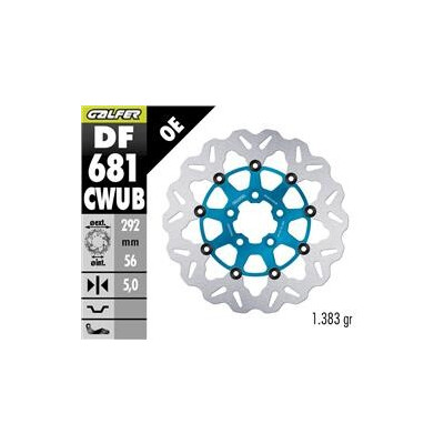 Disco de freio DF681CWUB 292x56,3x5