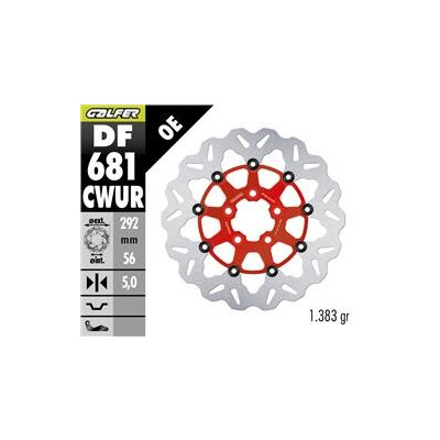 Disco de freio DF681CWUR 292x56,3x5